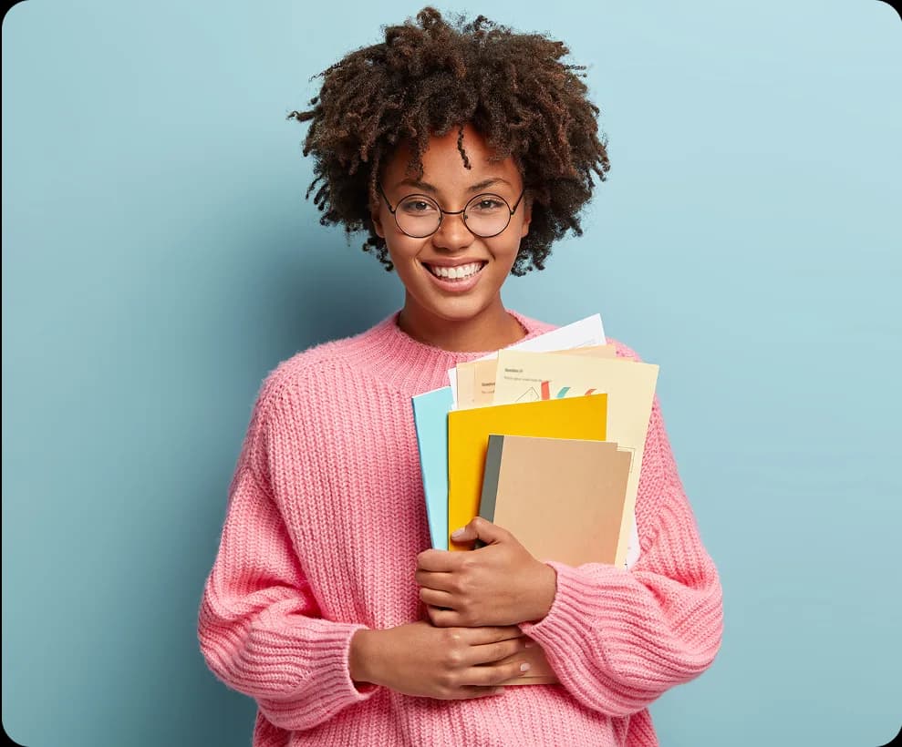 Student with books