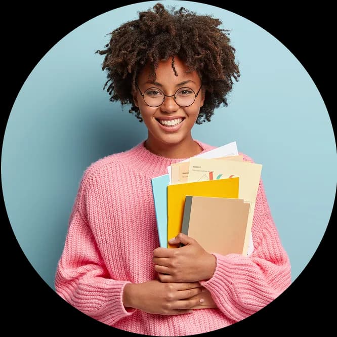 Student with books